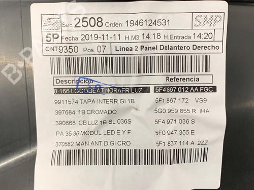 Front right panel SEAT LEON (5F1) 1.5 TSI | BP39357567C59 - Image 5