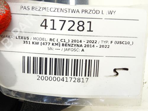Front left seatbelt LEXUS RC (_C1_) F (USC10_, USC10R) | BP39268934I26 - Image 6